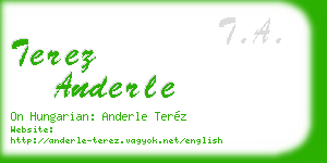 terez anderle business card